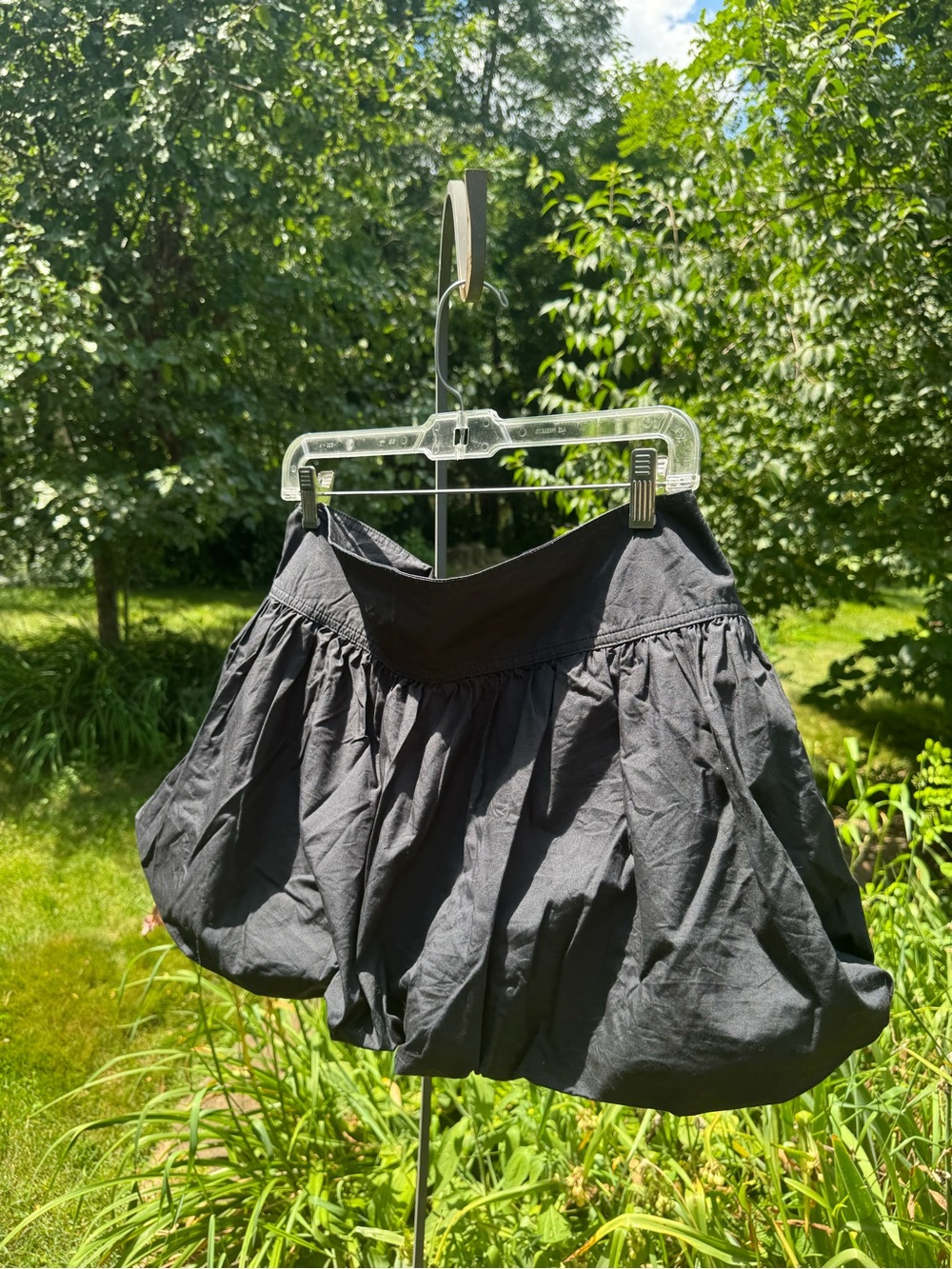 Aritzia Sunday Best Black Bubble Mini Skirt